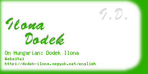 ilona dodek business card